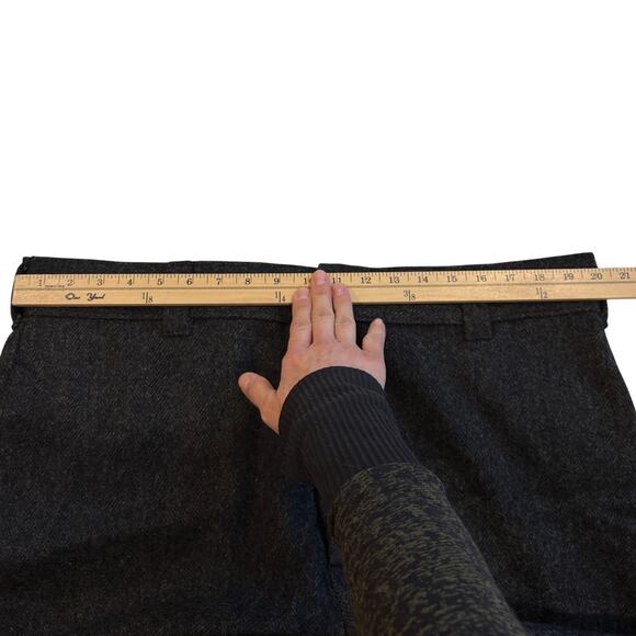 Vintage LL Bean Wool Hunting Pants Mens 40x30 Gray Suspender Buttons Made in USA - Picture 9 of 12